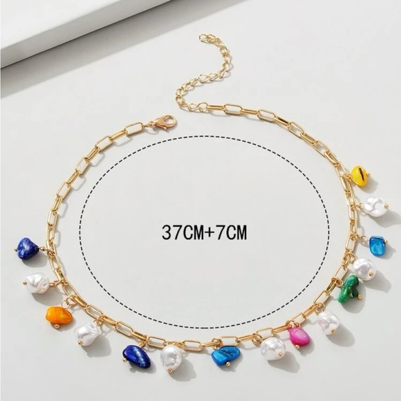 Faux Pearl Charm Necklace - Picture 3 of 3